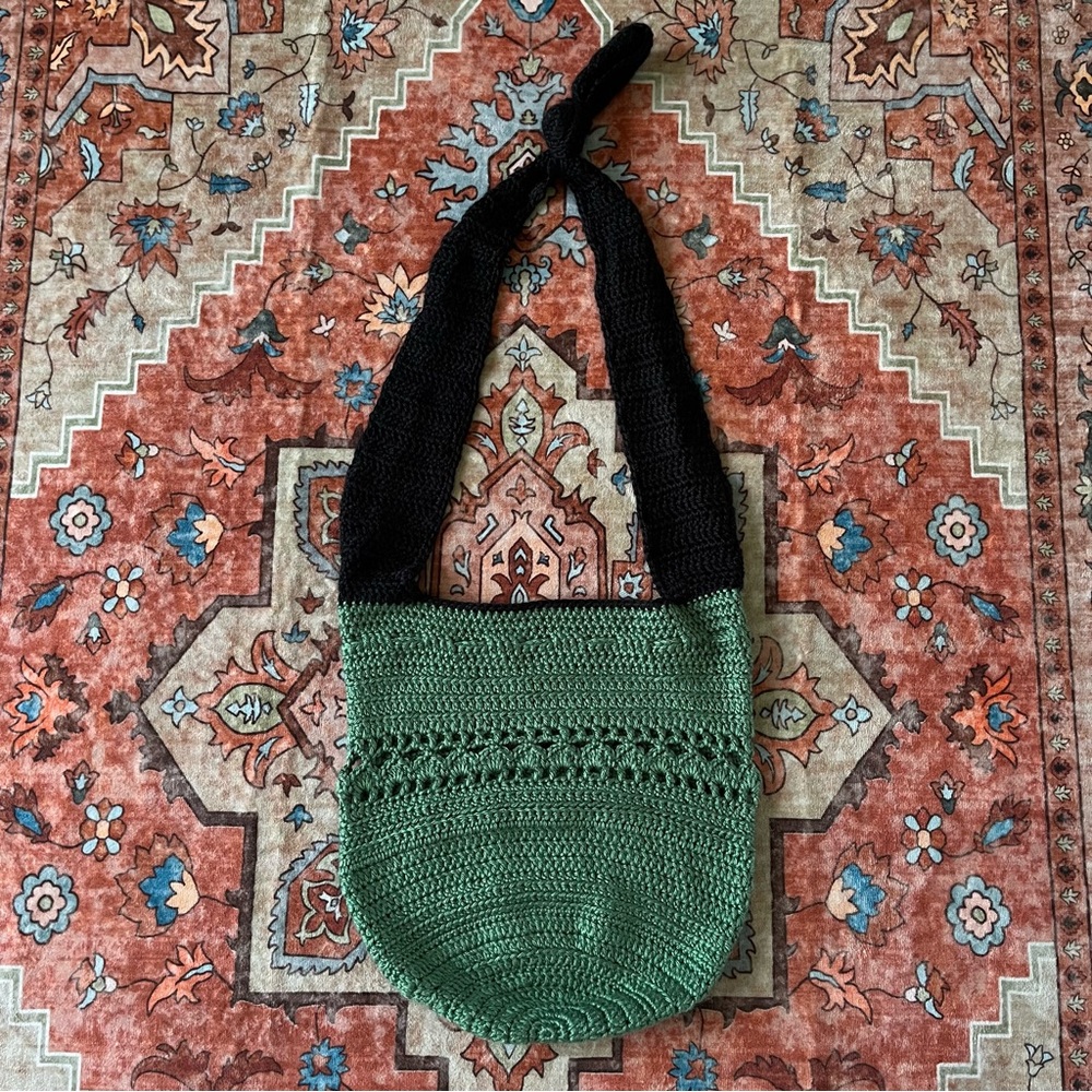 Handmade Green Crochet Bag